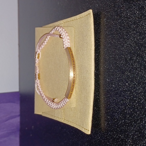 New Inspiration Co. She Believed She Could Pink Rope Bracelet Size Medium 21 cm. - Picture 3 of 3